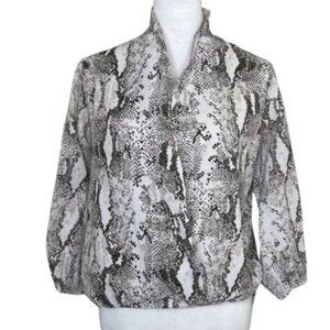 Kaii Los Angeles Womens V-Neck Gypsy Sleeve Peplum Bottom Preppy Size XL